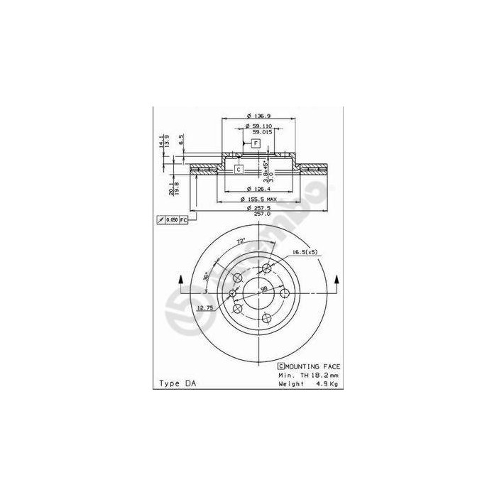 BREMBO Bremsscheibe 09.5870.34
