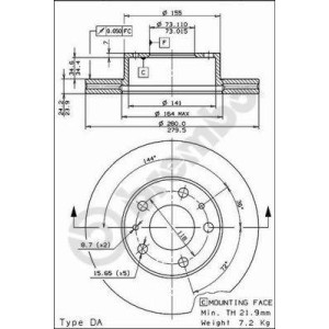 BREMBO Bremsscheibe 09.5904.14