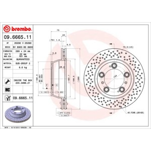 BREMBO COATED DISC LINE Bremsscheibe 09.6665.11