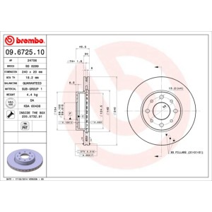 BREMBO Bremsscheibe 09.6725.10