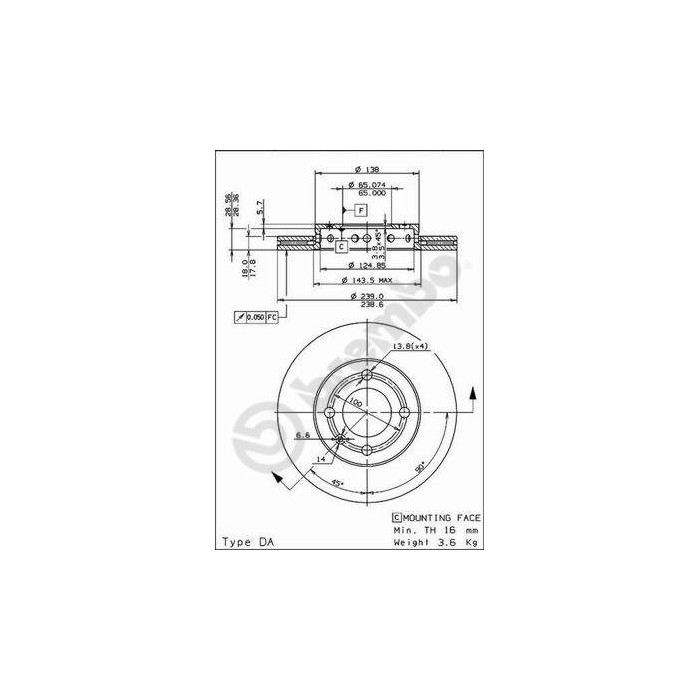 BREMBO Bremsscheibe 09.6799.14