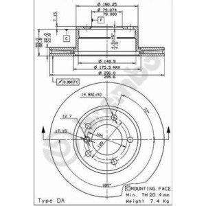 BREMBO COATED DISC LINE Bremsscheibe 09.6924.11