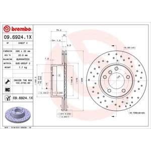 BREMBO XTRA LINE Bremsscheibe 09.6924.1X