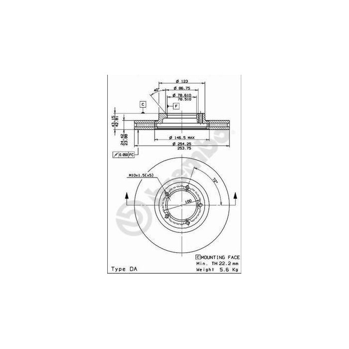 BREMBO Bremsscheibe 09.6967.14