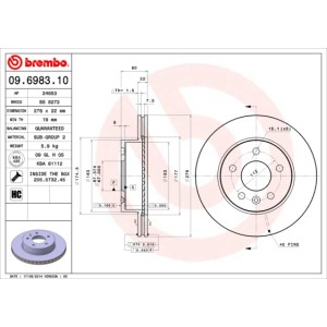BREMBO Bremsscheibe 09.6983.10