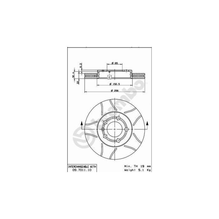BREMBO MAX LINE Bremsscheibe 09.7011.75