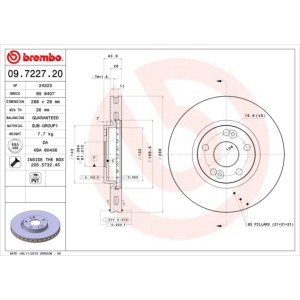 BREMBO Bremsscheibe 09.7227.20