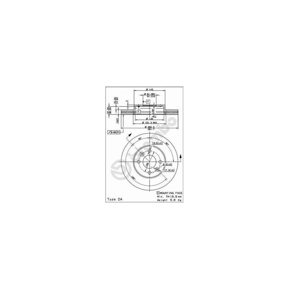 BREMBO Bremsscheibe 09.7292.34