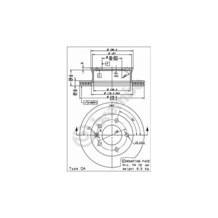 BREMBO Bremsscheibe 09.7314.14