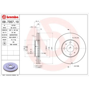 BREMBO Bremsscheibe 09.7357.10