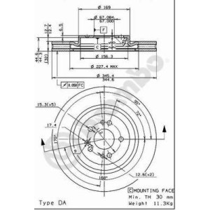 BREMBO COATED DISC LINE Bremsscheibe 09.7606.11