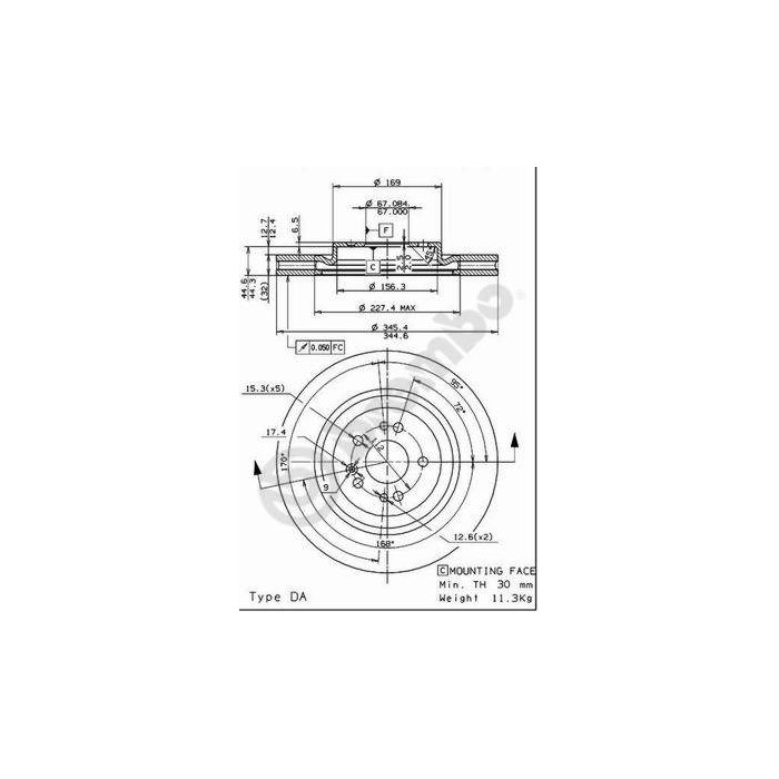 BREMBO COATED DISC LINE Bremsscheibe 09.7606.11