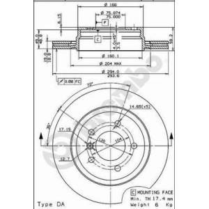 BREMBO COATED DISC LINE Bremsscheibe 09.7702.11