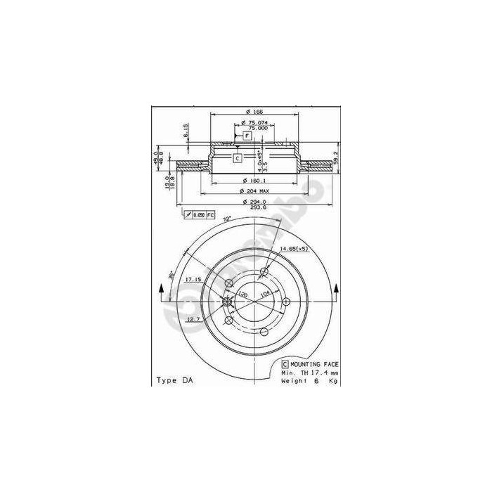 BREMBO COATED DISC LINE Bremsscheibe 09.7720.11