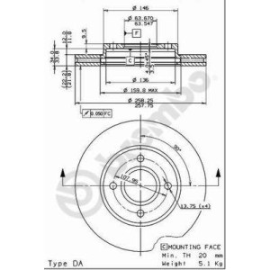 BREMBO COATED DISC LINE Bremsscheibe 09.7806.11