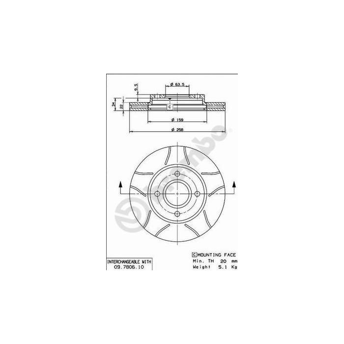 BREMBO MAX LINE Bremsscheibe 09.7806.75
