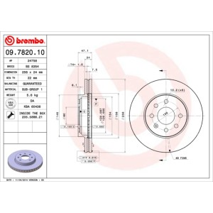 BREMBO Bremsscheibe 09.7820.10