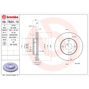 BREMBO Bremsscheibe 09.7824.10