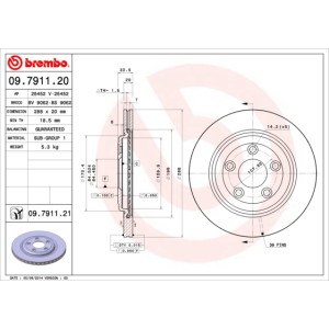 BREMBO COATED DISC LINE Bremsscheibe 09.7911.21