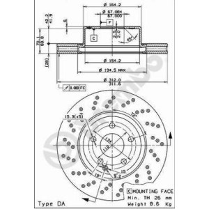 BREMBO COATED DISC LINE Bremsscheibe 09.8127.11