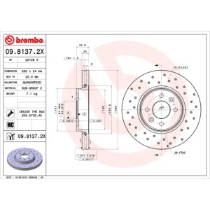 BREMBO XTRA LINE Bremsscheibe 09.8137.2X