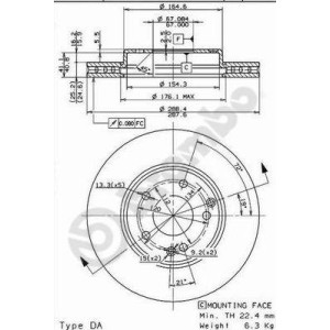 BREMBO COATED DISC LINE Bremsscheibe 09.8411.11