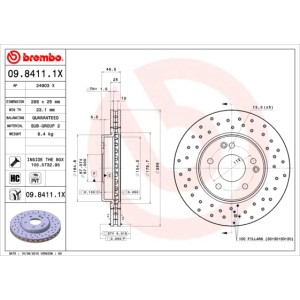 BREMBO XTRA LINE Bremsscheibe 09.8411.1X