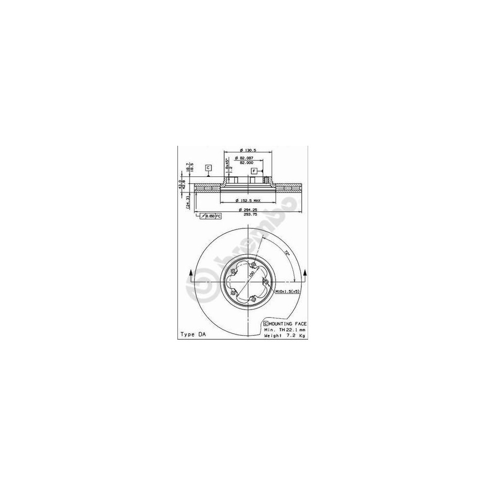 BREMBO Bremsscheibe 09.8837.14