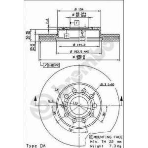 BREMBO COATED DISC LINE Bremsscheibe 09.9145.11
