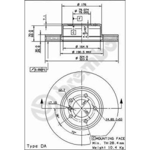 BREMBO COATED DISC LINE Bremsscheibe 09.9172.11