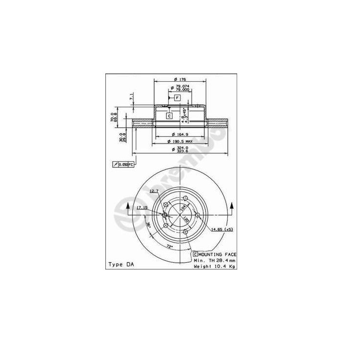 BREMBO COATED DISC LINE Bremsscheibe 09.9172.11