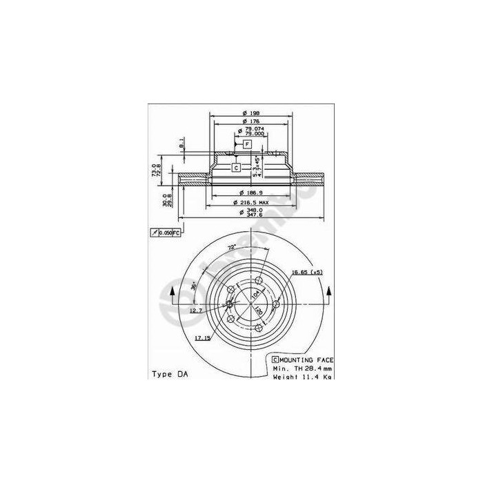 BREMBO COATED DISC LINE Bremsscheibe 09.9355.11