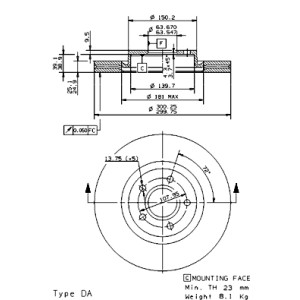 BREMBO COATED DISC LINE Bremsscheibe 09.9468.11