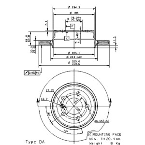 BREMBO COATED DISC LINE Bremsscheibe 09.9573.11