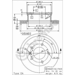 BREMBO Bremsscheibe 09.9618.14
