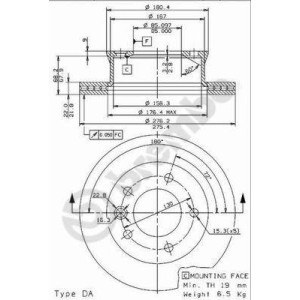 BREMBO Bremsscheibe 09.9618.24