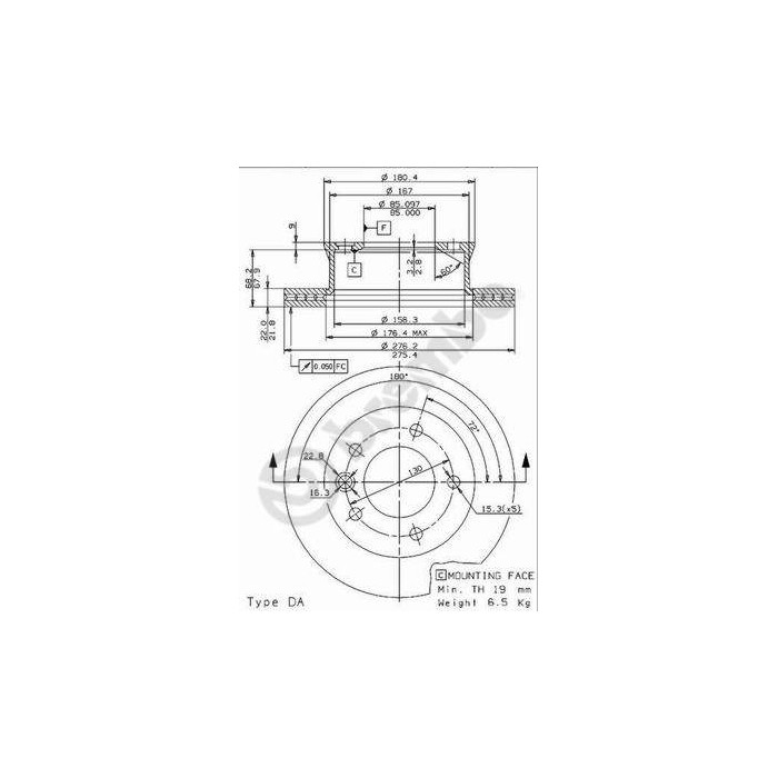 BREMBO Bremsscheibe 09.9618.24