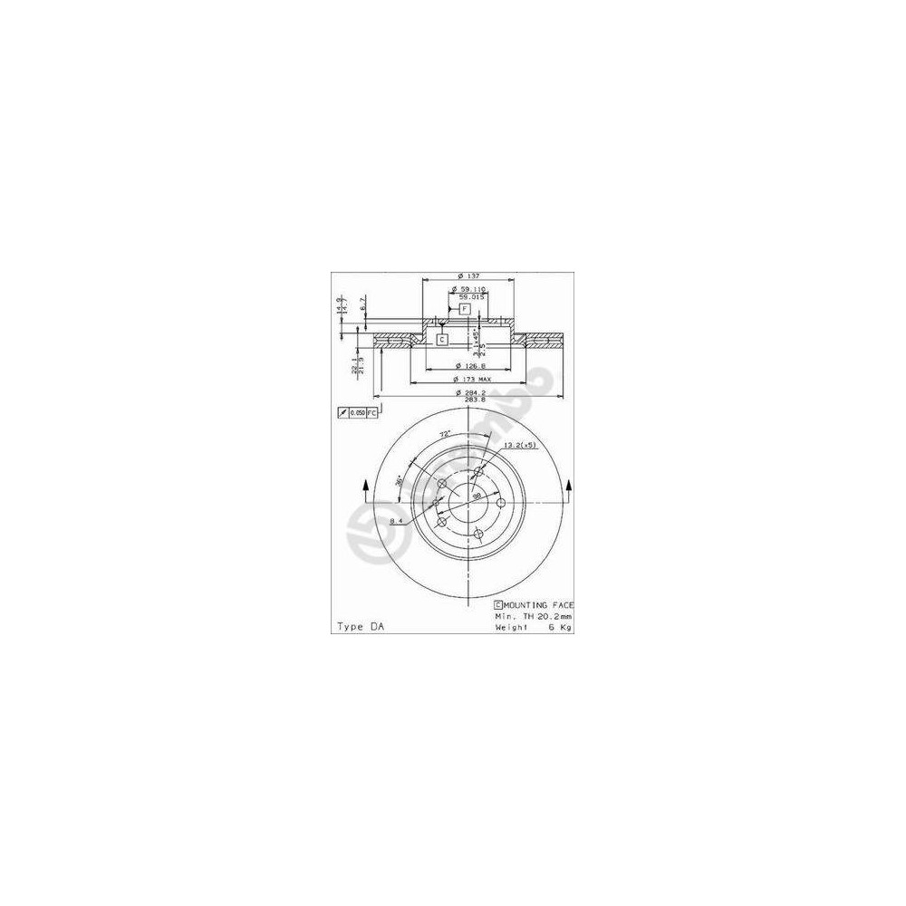 BREMBO Bremsscheibe 09.9624.24