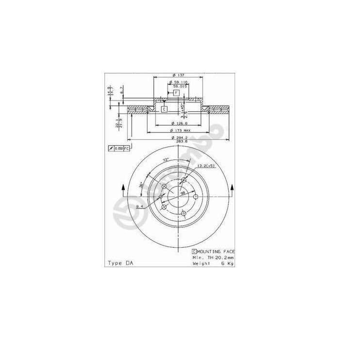 BREMBO Bremsscheibe 09.9624.24