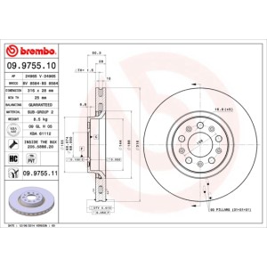 BREMBO COATED DISC LINE Bremsscheibe 09.9755.11