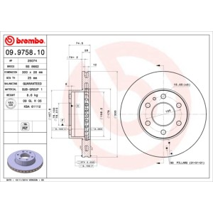 BREMBO Bremsscheibe 09.9758.10