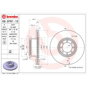 BREMBO Bremsscheibe 09.9761.10