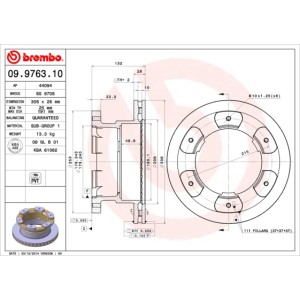 BREMBO Bremsscheibe 09.9763.10