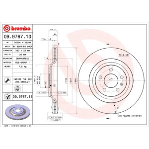 BREMBO COATED DISC LINE Bremsscheibe 09.9767.11
