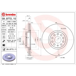 BREMBO Bremsscheibe 09.9772.10