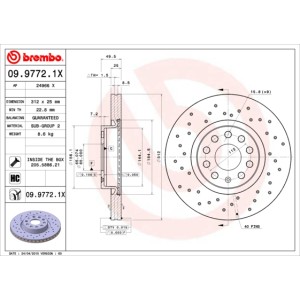 BREMBO XTRA LINE Bremsscheibe 09.9772.1X