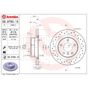 BREMBO XTRA LINE Bremsscheibe 09.9793.1X