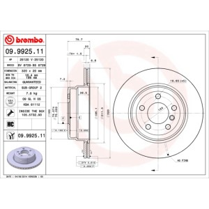 BREMBO COATED DISC LINE Bremsscheibe 09.9925.11