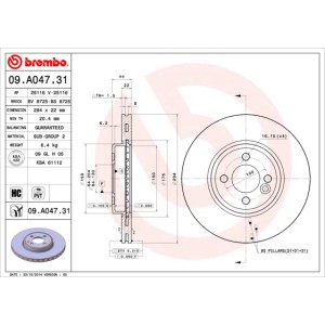 BREMBO COATED DISC LINE Bremsscheibe 09.A047.31