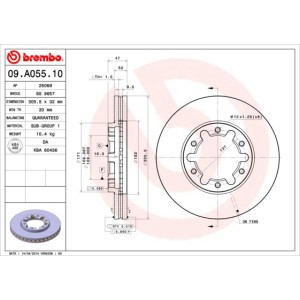 BREMBO Bremsscheibe 09.A055.10